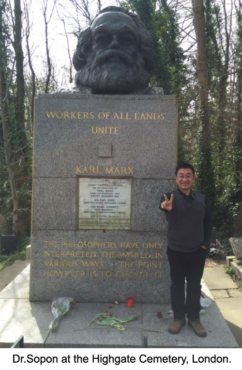 Dr.Sopon at the Highgate Cemetery, London.